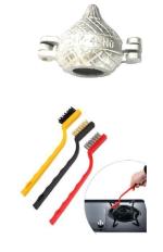 Urban buy Aluminium Gujiya Mould With 3 Pcs Wire Brush and Multicolour, Pack of 2