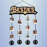 Expleasia Besties Hanging Photo Frame |collage Photo Frame| Wall Decor Hanging Photo Frame | Gift Items| Black & Brown|(46x0.6x80 Cm)