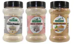 Green Piece Premium Garlic Powder (100gm) , Onion powder (100gm) and Ginger Powder (100gm) . (Pack of 3)