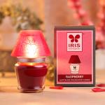 Iris Home Fragrances Raspberry Lamp Shade Candle- 100gm- Burn time 24hrs