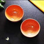 Jimkia Ceramic Soup Bowl | Premium Quality Bowl Set | Mixing Bowl (Big Size) Ceramic Serving Bowl (Orange, Pack of 2)