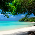 Love Creation 12x18 Size poster print for creative wall art- tropical-beach-sunset-art-print-7144(Non Sticker)