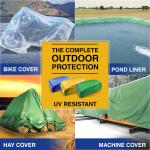 TUFFPAULIN 9FT X 6FT 150 GSM Green Tarpaulin Tirpal Tadpatri Tharpai Thadika, Extra Strong, Reinforced Eyelets, UV Resistant, 100% Waterproof Virgin, 6 Layer MLCL 3D Rib Technology-1 No.