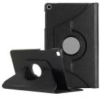 S-Hardline Samsung Galaxy Tab A 2019 8.0 Inch Sm-T297 Black Leather Shockproof 360 Degree Rotate Flip Cover