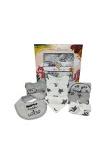 The Boo Boo Club Grey Pure Cotton Baby Clothes Gift (Pack of 7)