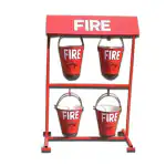 Safety Fire MS Fire Bucket Stand for 4 Buckets