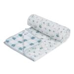 Naksh Dohar Double Bed Cotton King Size, 84 x 88 inch, Blue