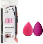 Lenon Beauty Combo pack of natural eyebrow pencil with eyebrow brush & 2 high quality beauty blender puff sponge (3 Items in the set)