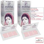 PERPAA Kumkum Red Round Bindi Book for Ladies Forehead Pack of 2-15 Flaps Each Box (Stick On) (09,Diameter 2mm)