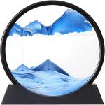 Gajanan Moving Sand Art Picture Round Glass Frame