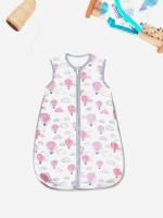 Elementary Premium Muslin Sleeping Bag Hot Air Balloon Theme - White & Pink