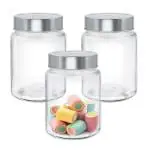 Treo Glass By Milton Radius Storage Jar, Set Of 3, 310 Ml