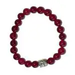 Feel Touch Mart Original Ruby Stone Bracelet IGL Lab Certified Natural Round Moti Beautiful Ruby Bracelet For Women A1 Red 22 Beads With Genuine Manik Stone Bracelet
