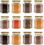 Verphx Clear Glass Grocery Container - 250 Ml (Pack Of 12)