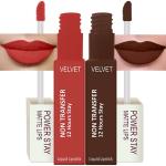 Perpaa Flirty Red, Bon Bon Brown Liquid Matte Lipstick (Pack Of 2)