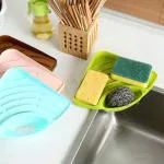 MAPPERZ Multipurpose Corner Kitchen Sink Wash Basin Storage Organizer Tray - Green Color