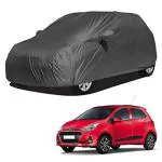 DTC Car Cover - Hyundai Grand i10 | Water Resistant | Dust and Heat Protection | 190T Taffeta | Triple-Stitched | Elastic Bottom| Heavy Buckle | Mirror Pockets | Stylish Car Accessories (Grey)