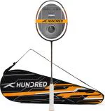 Hundred Black, Grey Atomic X 38 Pwr Unstrung Badminton Racquet, 85 G