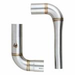 AllExtreme EXTPLS1 Modified Stainless Steel Exhaust Pipe Muffler Mid Bend Tail Tube Corrosion Resistant, Strong, Durable, Custom Fit & Elegant Design Compatible With Motorcycle Pulsar NS 200