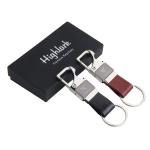 Highlark Black & Brown Exclusive Metal Car, Bike and Home Keychain for Men and Women