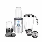 Boss Nutri Plus 400 Watts Juicer Mixer Grinder Blender, 3-Jars,Silver