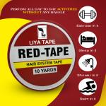 liya Wigs tape/Hair Patch Tape/Hair Toupee Tape/Double Sided Tape For Hair Patch & Hair Toupee (Red Tape 50 Mtr.) Hair Accessory Set (Multicolor)