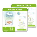 Sleepy Bio Natural Newborn New Born Pure Organic And Tape Diaper - Size 2 (3-6 Kg) 2 Packs Of 34