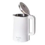 Tesora Large Premium Electric Kettle 1.8L Stainless Steel Inner Body Portable 1500 Watts 1 Year White