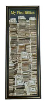 Elegance My First Billion Dollar Painting Wall Art Painting Frames For Home Decor - 19.25 X 7.25 Inch