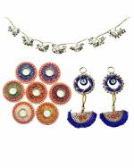 Shubhanjali store Stone Eye Wall Hanging 7 Chakra Door toran and 7 Chakras Rangoli