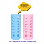 The Little Lookers Baby Feeding Bottle Silicone Warmer Cover/Sleeve Holder/Insulated Protection for Newborns/Infants/Babies (Pink & Blue, 240 Ml)