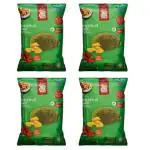 FruitTreat Vacuum Fried Spicy Jackfruit Chips - Chilli Masala Treat Snack (60g- Pack of 4) | Healthy, Crispy & Tasty | Healthy Nutritious Snacks | Kathal Chips, Halasina Chips, Chakka Chips