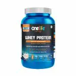 Onelife Whey Protein (Isolate + Concentrate) - Imported Whey Protein. In delecious Vanilla Cake Flavour Powder Supplement 1kg