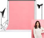 coku Photography Backdrop Background Cloth for Photo Shoot Portrait Video Shooting - (Pink) (8x12 ft)