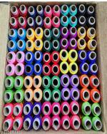 FNG Colorful Threads 100% Spun Polyester Sewing Thread 100 Tubes 150 Meters (4 Tube x 25) lades spicil thread