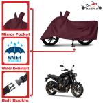 Aashtik mart Yamaha XSR155 Motorcycle Bike Scooty Cover Maroon Colour Water Resistant - UV Protection & Dust Proof Imported Fabric Quality,Sun Protection,Weather Bike - Scooty Two Wheeler Body Cover Yamaha XSR155