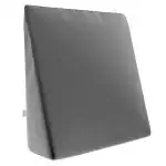 Frido Black Foam Back Support Wedge Cushion Made With 2 Removable Covers