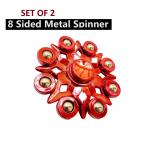 SAMRIDHI HUB Set of 2 Stylish 8-Sided Balls Metal Hand or Surface Super Smooth Spinner for kids