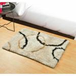 Shopgallery Premium Quality Anti-Skid Polyester Doormat/Trending Design Hand Woven Fluffy Rug Doormat/Mats for Bedroom/Dinning Hall/Living Room(2 x 3,Beige)