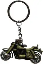 Blue Aura Suraj Enterprises Green Metal Royal Enfield Bike Shaped Locking Key Chain
