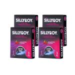 SILLYBOY Ultra Fine Lubricated Strawberry Flavoured Condoms for Men - 12s (Pack of 4)