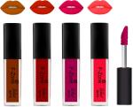 OUR BEAUTY Multicolor Kiss Proof Velvet Matte Liquid Lipstick 77, 16 Ml (Pack Of 4)