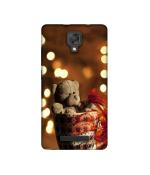Casotec Teddy In Cup Design Printed Silicon Soft TPU Back Case Cover for Panasonic Eluga I2