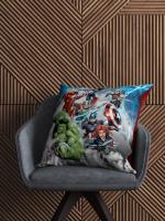 Marvel Avengers Digital Print Velvet Premium Fabric Cushion Cover 40X40 Cms