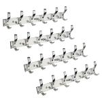 Rawk Stainless Steel S-Type 6 Pin Bathroom Cloth Hooks Hanger Wall Bedroom Bathroom Robe Hooks Rail for Hanging Keys, Cloth Hook Hanger Wall Mounted Hook Rail,Wall Hanger,Khunti - (6-Pin , Set of 4)