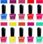 OUR Beauty Multicolor Quick Dry Long Lasting Hd Colors Nail Polish Set 2Feb2038, 80 ml (Set Of 10)