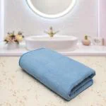 DEEPTI CHANDNA DESIGNS Blue Queen Size Ultra soft Microfiber Bath Towels 340 GSM,Super Soft, Quick Drying, Fast Water Absorbing, Bathing Towel, Towels for Bath Women/Men, (60x120 Cm)