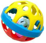 Combo Ding Dong Rattle And Colorful Soft Balls Toy for Baby Bath Safe Non-Toxic