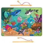 Mini Leaves Multicolor Wood 2 In 1 Magnetic Fishing Game For Kids With 2 Magnet Sticks (Pieces Of 18)