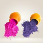 BRIGHT BLOOM Holi Color Powder Pack of 2 (Pink, Purple, 1000 g)